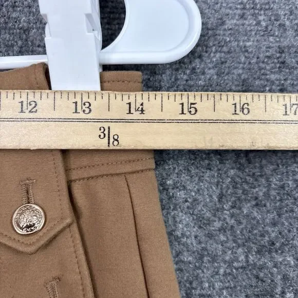 Quince ultra Stretch Ponte Mariner Pants Womens Size S Brown Crop Old Money - Picture 4 of 10